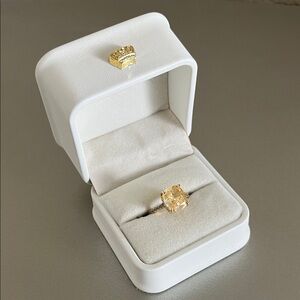 Yellow Moissanite Ring / Size 5